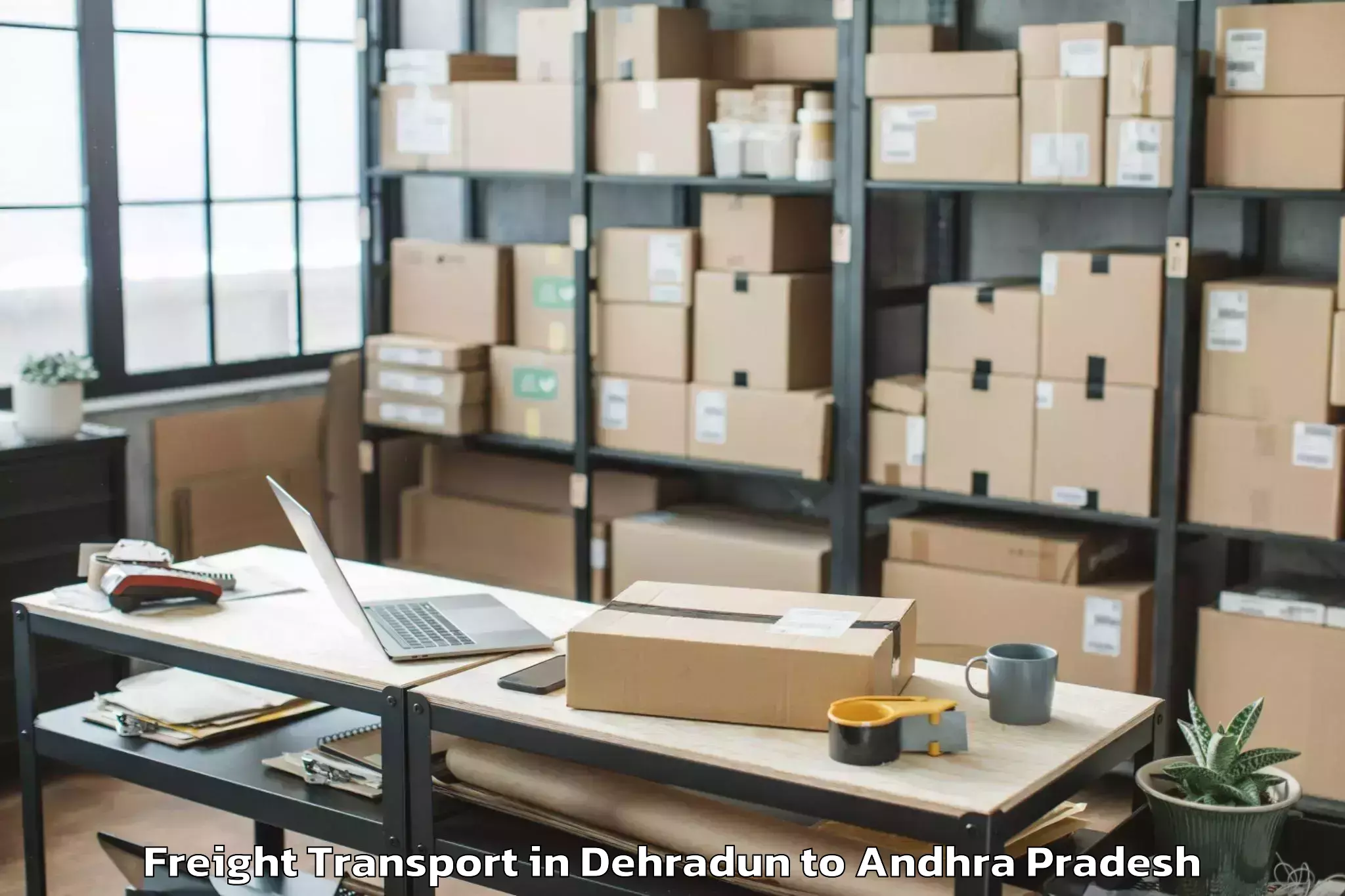 Hassle-Free Dehradun to Vadlapudi Freight Transport